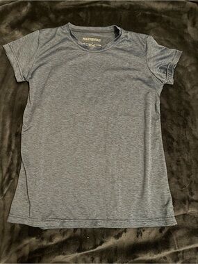 Real Essentials Kids Short Sleeve Tee in Heather Navy